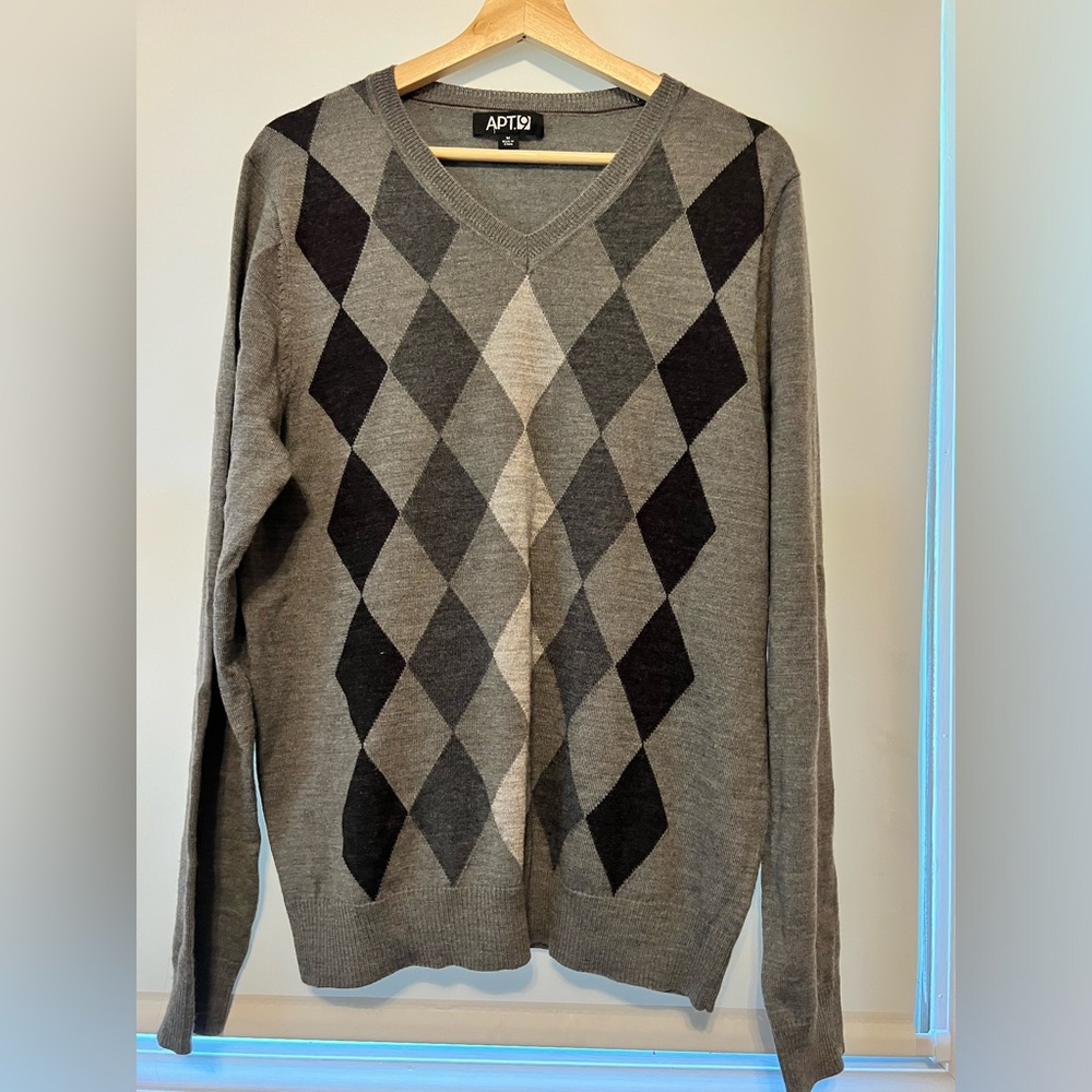 colorblock grandpa sweater